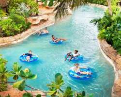 There is also a small river with rolling rapids for kids.